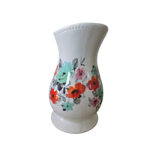 Pioneer Woman 10" Stoneware Pitcher/Vase Floral Pattern - Picture 2 of 5